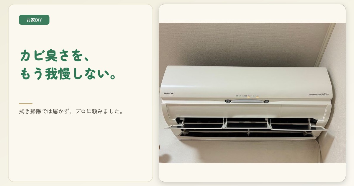 エアコンがカビ臭い…拭き掃除では取れず、罪悪感のまま冬を乗り切ってプロに頼んだ体験談